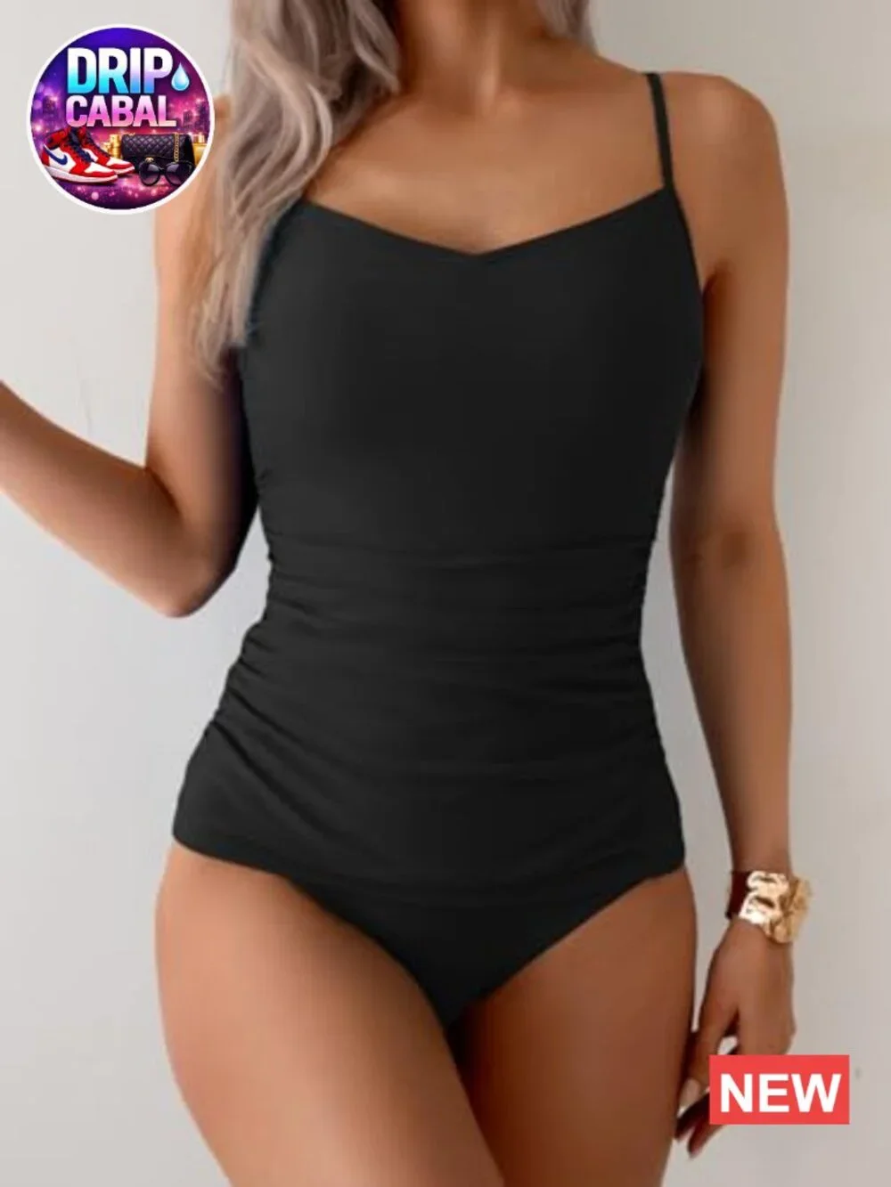 Tankini Swimsuit Two Piece Tummy Control High Waisted Bottom